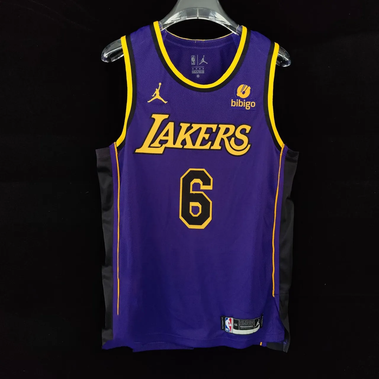Air Jordan Player Edition 23 Purple Yellow Sleeveless Mesh Side Panels Jersey 2