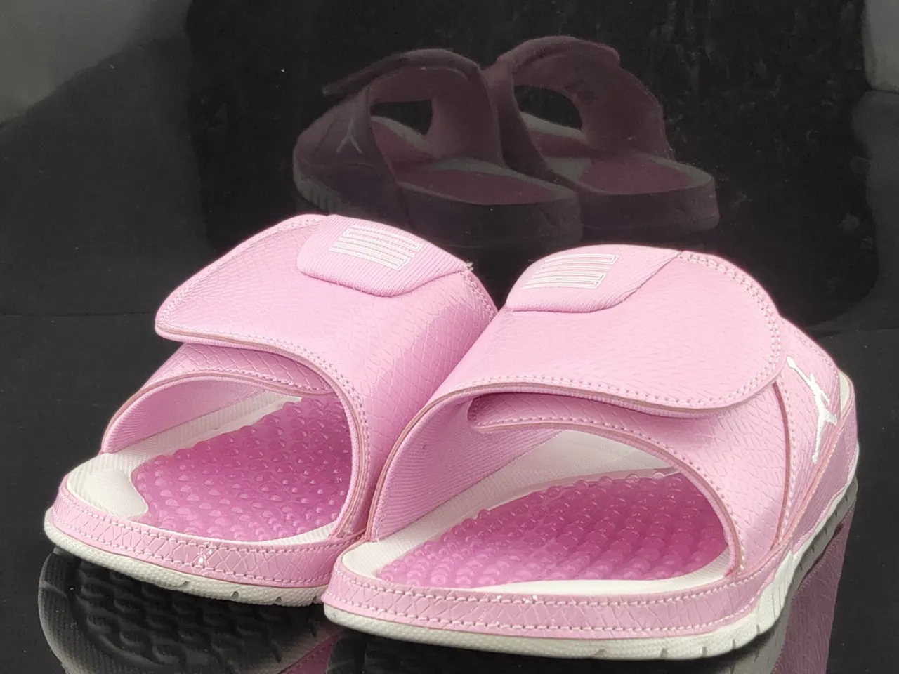 Air Jordan Slide Pink Croc-Embossed Slipper 2