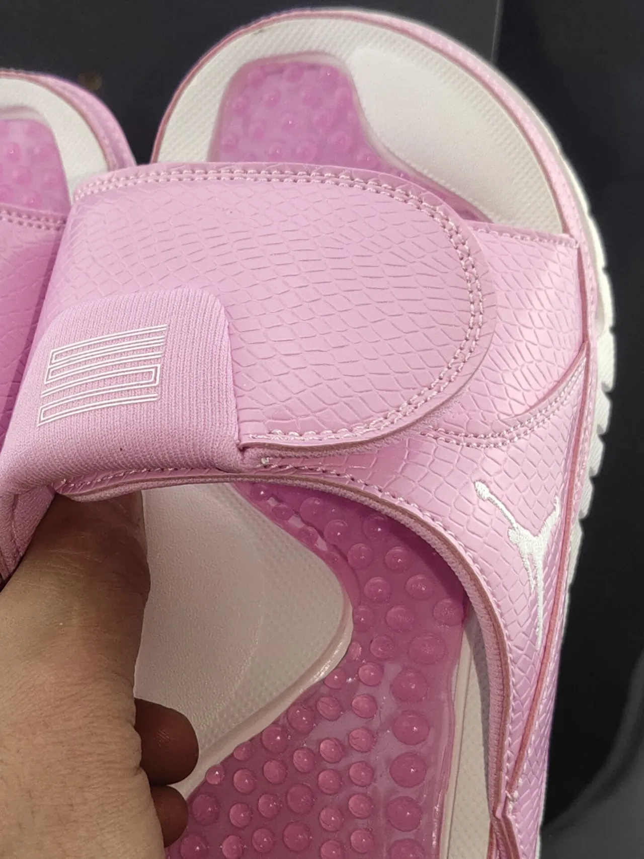 Air Jordan Slide Pink Croc-Embossed Slipper 6