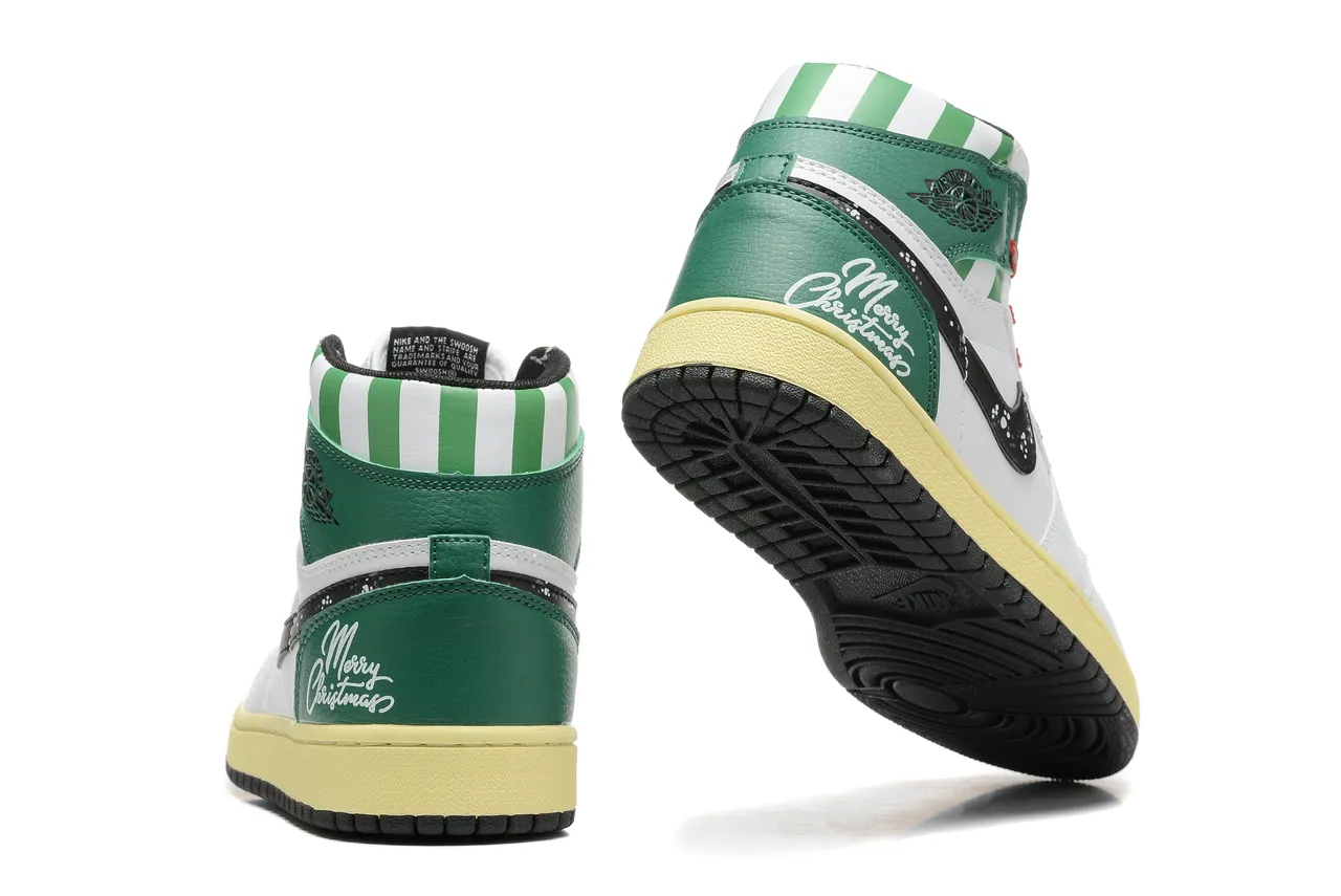 Air Jordan White Green High-Top Silhouette Color Blocking Basketball Shoes 5