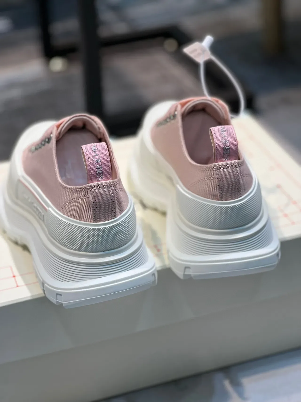 Alexander McQueen Oversized Sneaker Dusty Pink White Lifestyle Sneakers 2