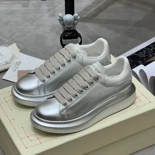 Alexander McQueen Oversized Sneaker Metallic Silver Lifestyle Sneakers