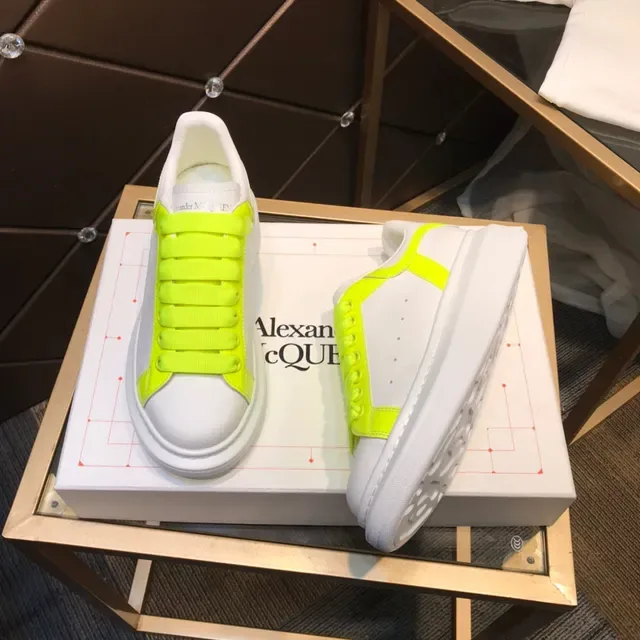 Alexander McQueen Oversized Sneaker Blanc et Jaune Néon Lifestyle Sneakers 8