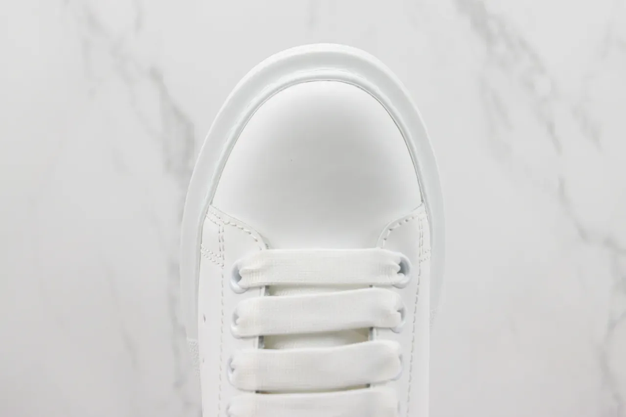 Alexander McQueen أبيض أصفر كعب oversized جلد ناعم علوي حذاء أسلوب حياة 6