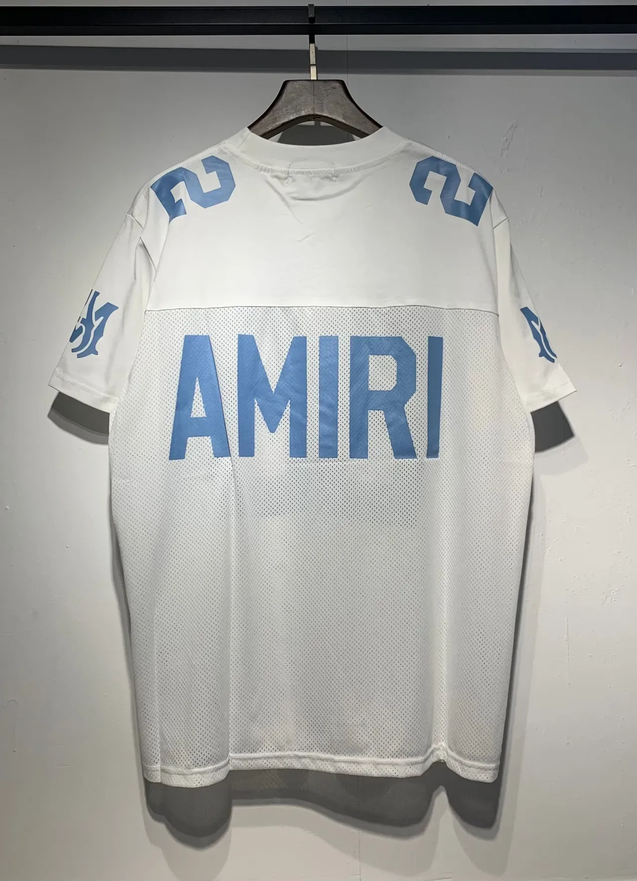 Amiri Black Red Mesh-Paneled Oversized-Number Graphic Jersey 2