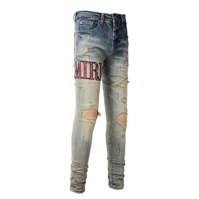 Amiri Distressed Logo Slim-Fit Jeans 4