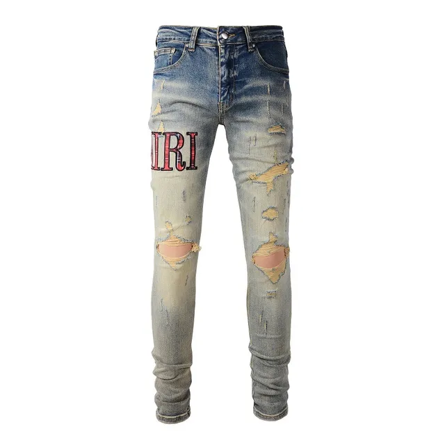 Amiri Distressed Logo Slim-Fit Jeans 5