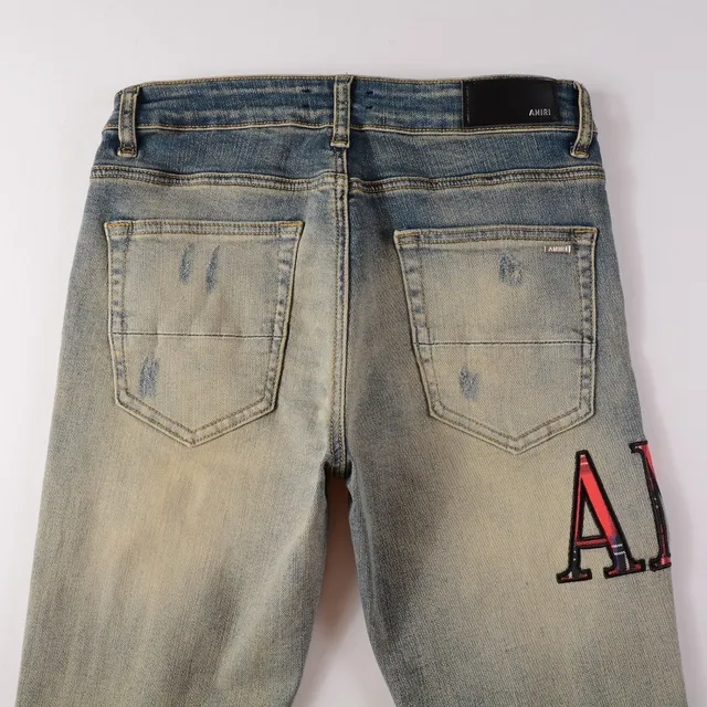 Amiri Distressed Logo Slim-Fit Jeans 10
