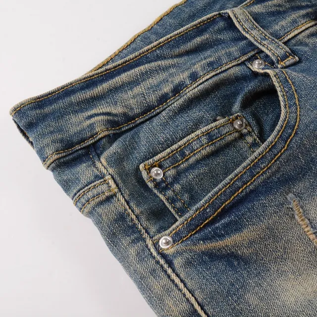 Amiri Distressed Logo Slim-Fit Jeans 13