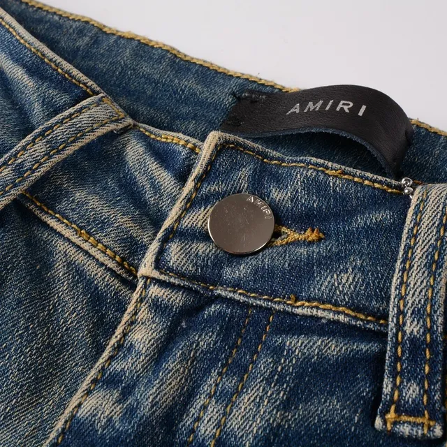 Amiri Distressed Logo Slim-Fit Jeans 15