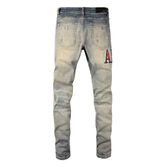 Amiri Distressed Logo Slim-Fit Jeans 18