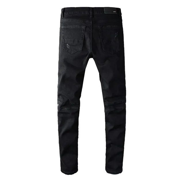 Amiri Distressed Panelled Moto Jeans 3