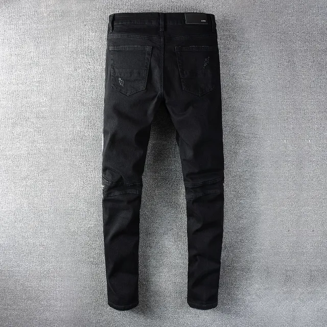 Amiri Distressed Panelled Moto Jeans 4