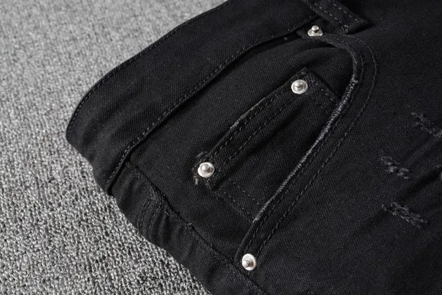 Amiri Distressed Panelled Moto Jeans 6