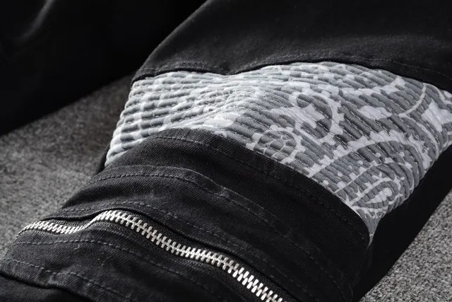 Amiri Distressed Panelled Moto Jeans 8