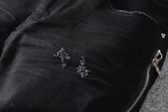 Amiri Distressed Panelled Moto Jeans 9