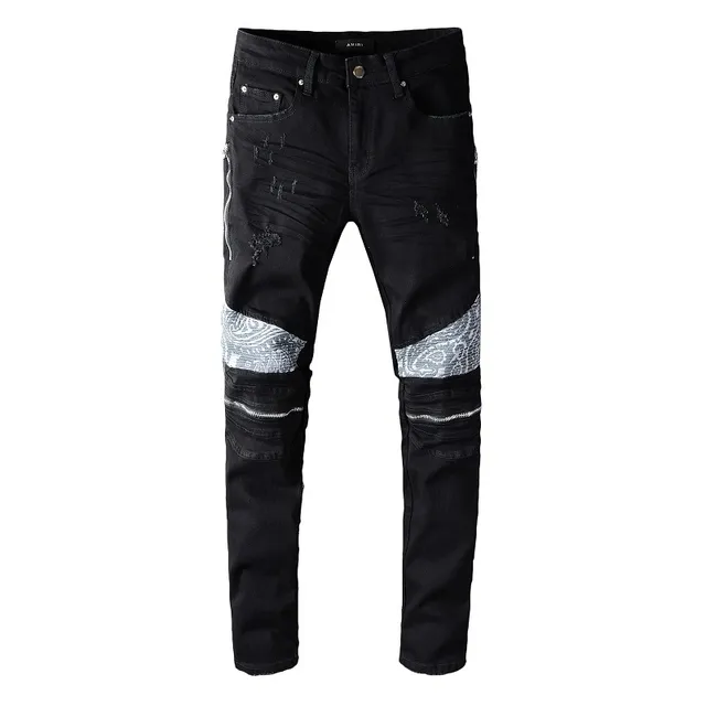 Amiri Distressed Panelled Moto Jeans 11