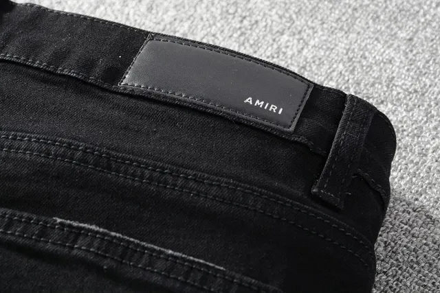 Amiri Distressed Panelled Moto Jeans 15
