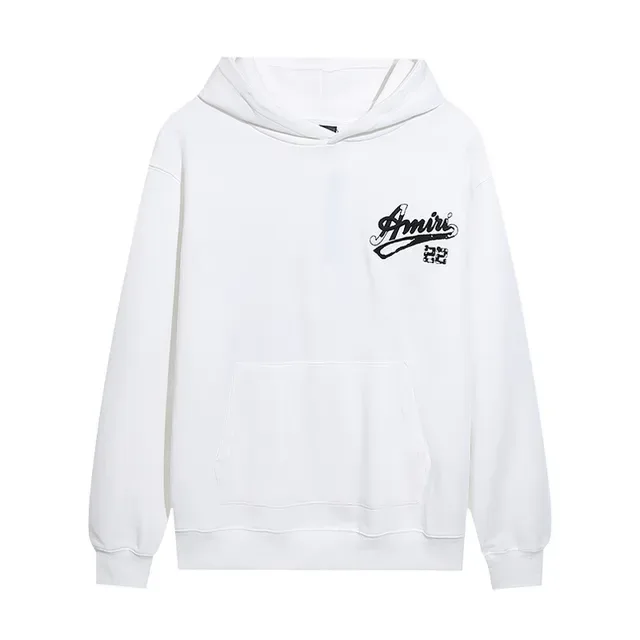 Amiri Graphic Logo Black White Relaxed-Fit Hoodie 2