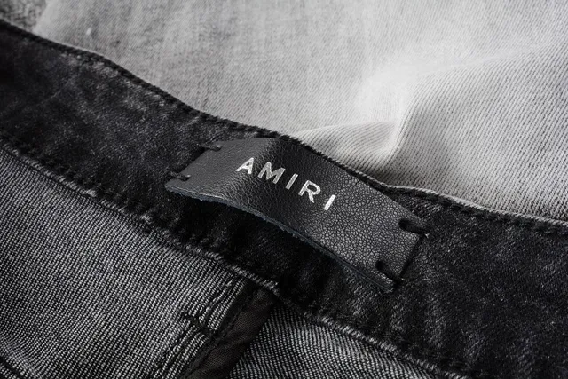Amiri Gray Black Distressed Patchwork Jeans 7