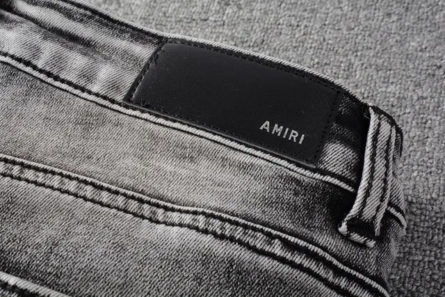 Amiri Gray Black Distressed Patchwork Jeans 9