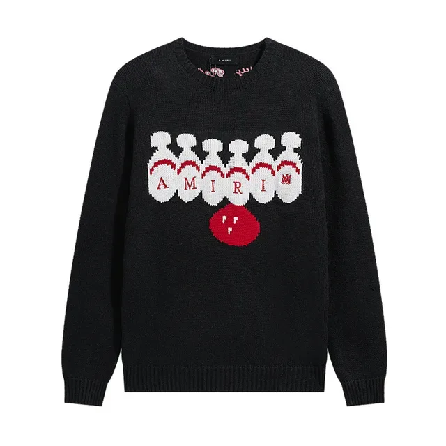 Amiri Heavy Rollers Bowling Motif Black Knit Sweater 2