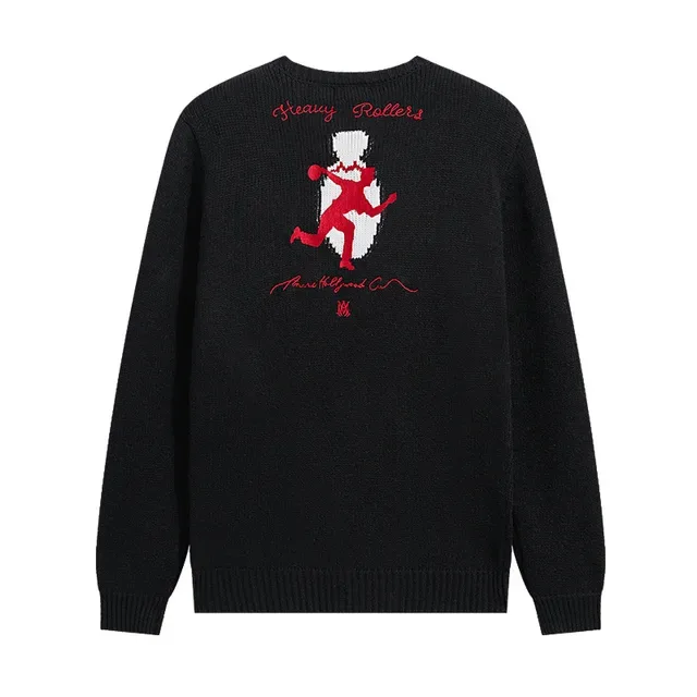 Amiri Heavy Rollers Bowling Motif Black Knit Sweater 3