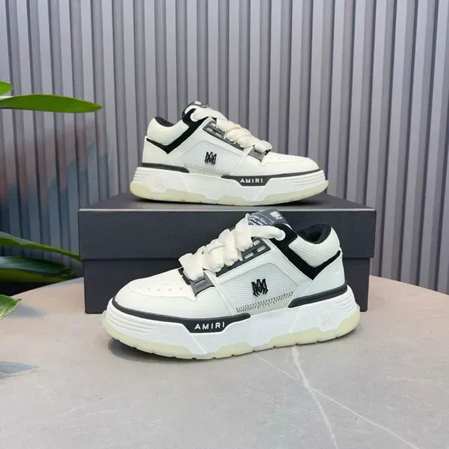 Amiri MA Court Off-White Black Accent Lifestyle Sneakers 3