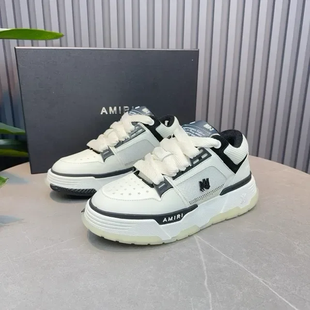 Amiri MA Court Off-White Black Accent Lifestyle Sneakers 4