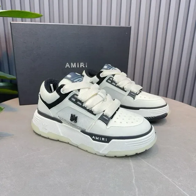 Amiri MA Court Off-White Black Accent Lifestyle Sneakers 5