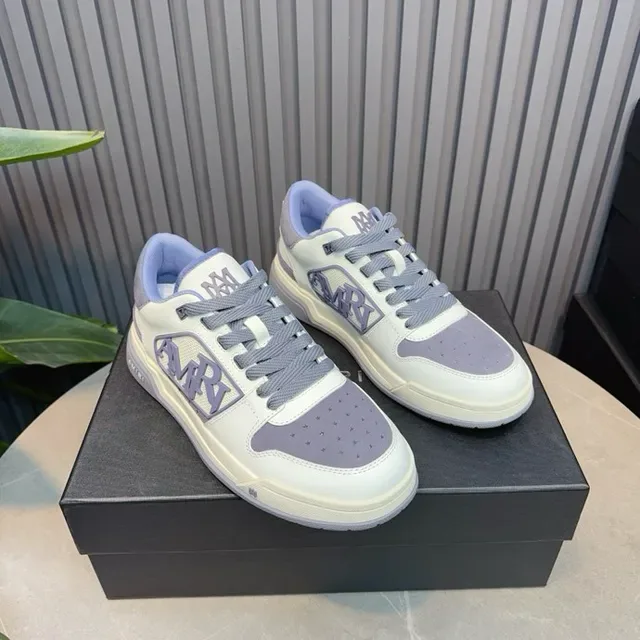Amiri MA Court Branco e Lavanda Tênis Lifestyle 6
