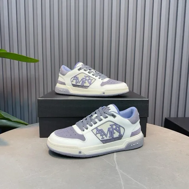 Amiri MA Court Branco e Lavanda Tênis Lifestyle 9