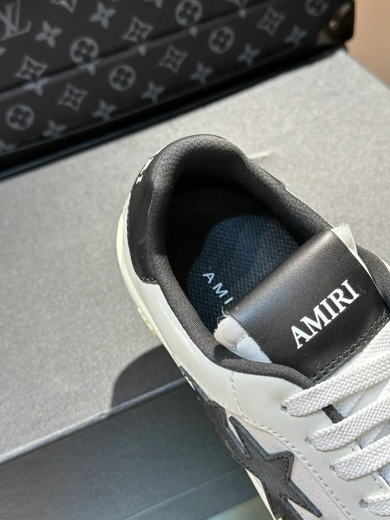 Amiri MA Court White Black Leather Upper Star Appliqués Lifestyle Sneakers 2