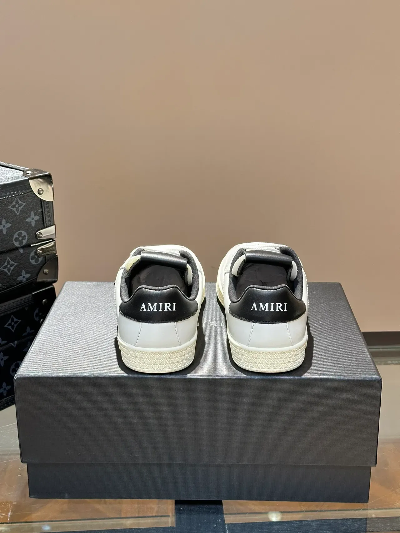 Amiri MA Court White Black Leather Upper Star Appliqués Lifestyle Sneakers 3