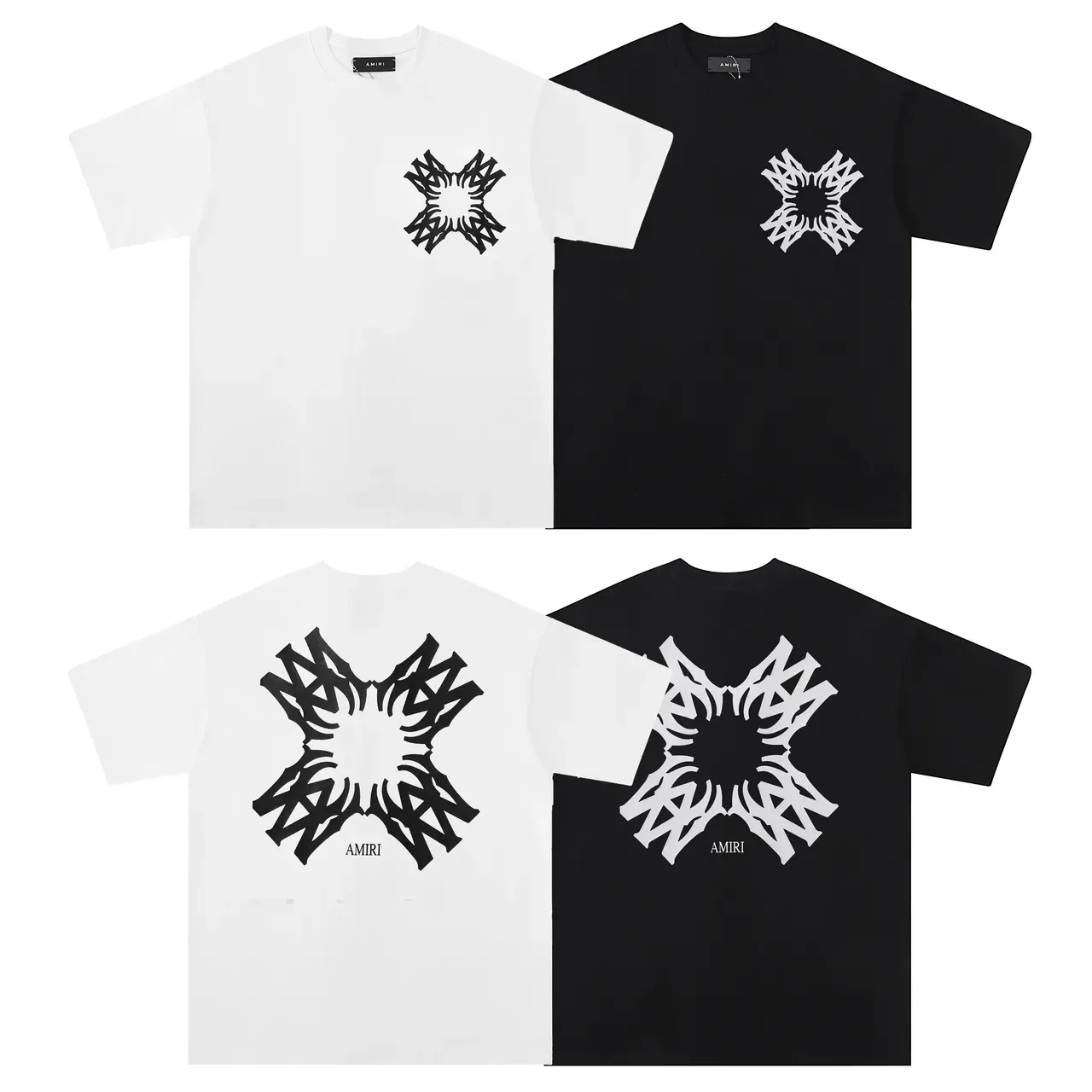 Amiri Skel Top Black White Crew-Neck Relaxed Fit T-Shirt 6