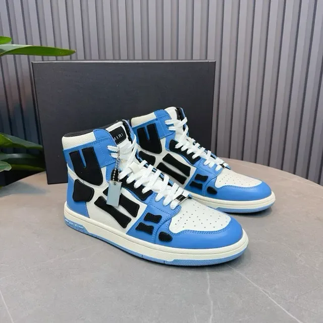 Amiri Skel Top High bleu blanc noir sneakers lifestyle 9