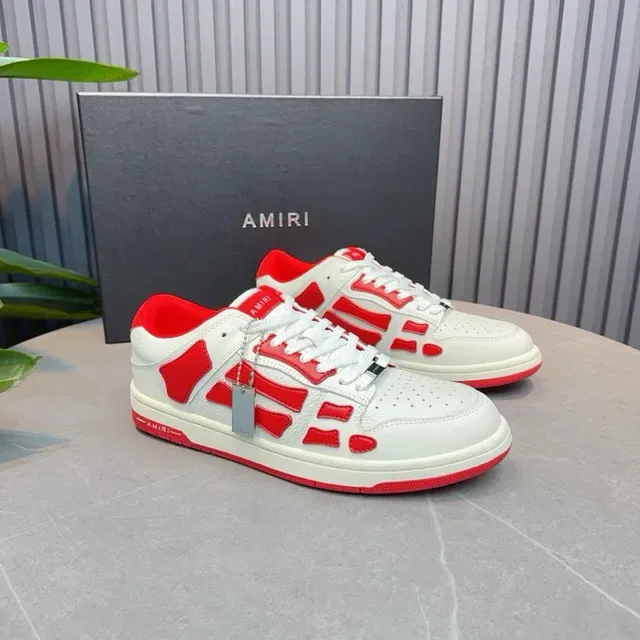 Amiri Skel Top Low White and Red Lifestyle Sneakers 3