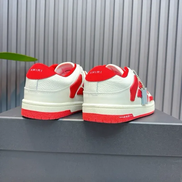 Amiri Skel Top Low White and Red Lifestyle Sneakers 4