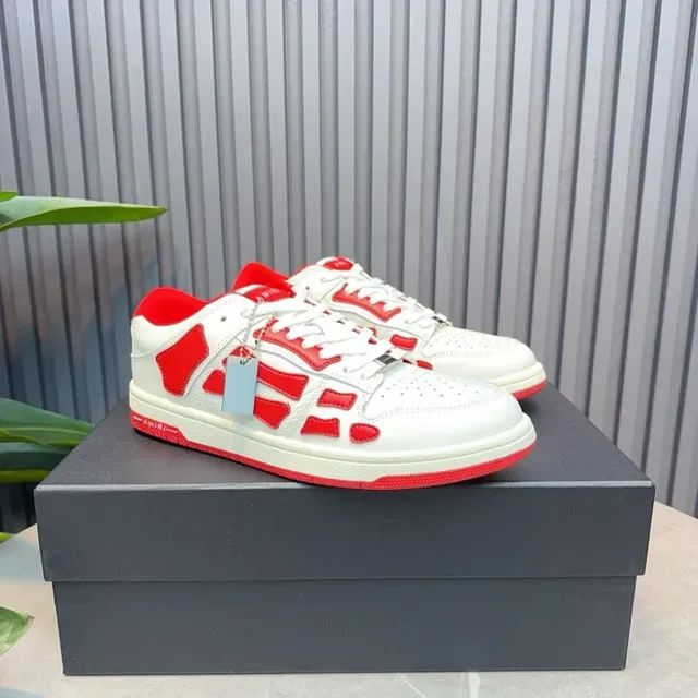 Amiri Skel Top Low White and Red Lifestyle Sneakers 8
