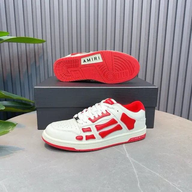 Amiri Skel Top Low White and Red Lifestyle Sneakers 9