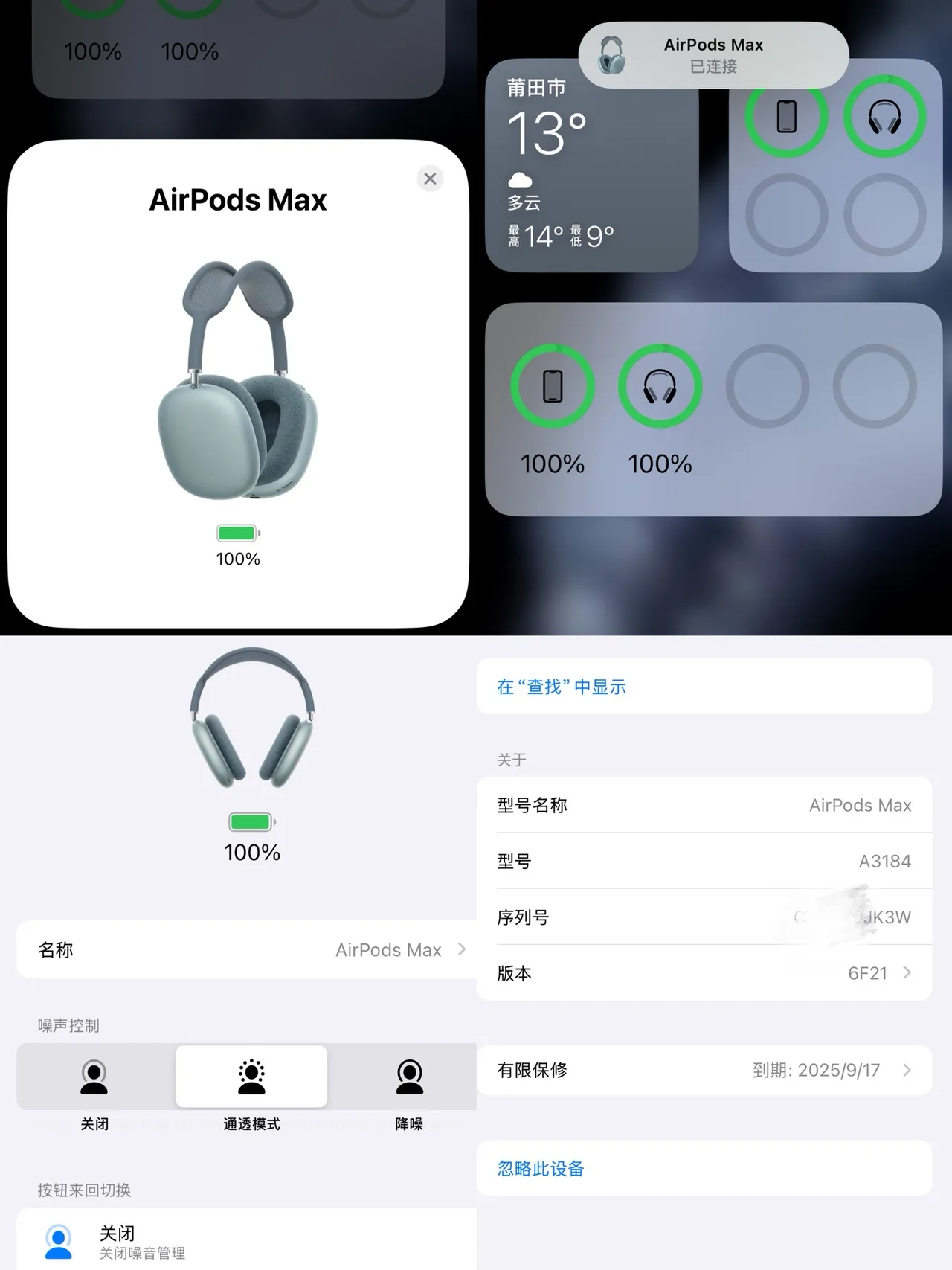Apple AirPods Max Blue Gray Over-ear Headphones 17