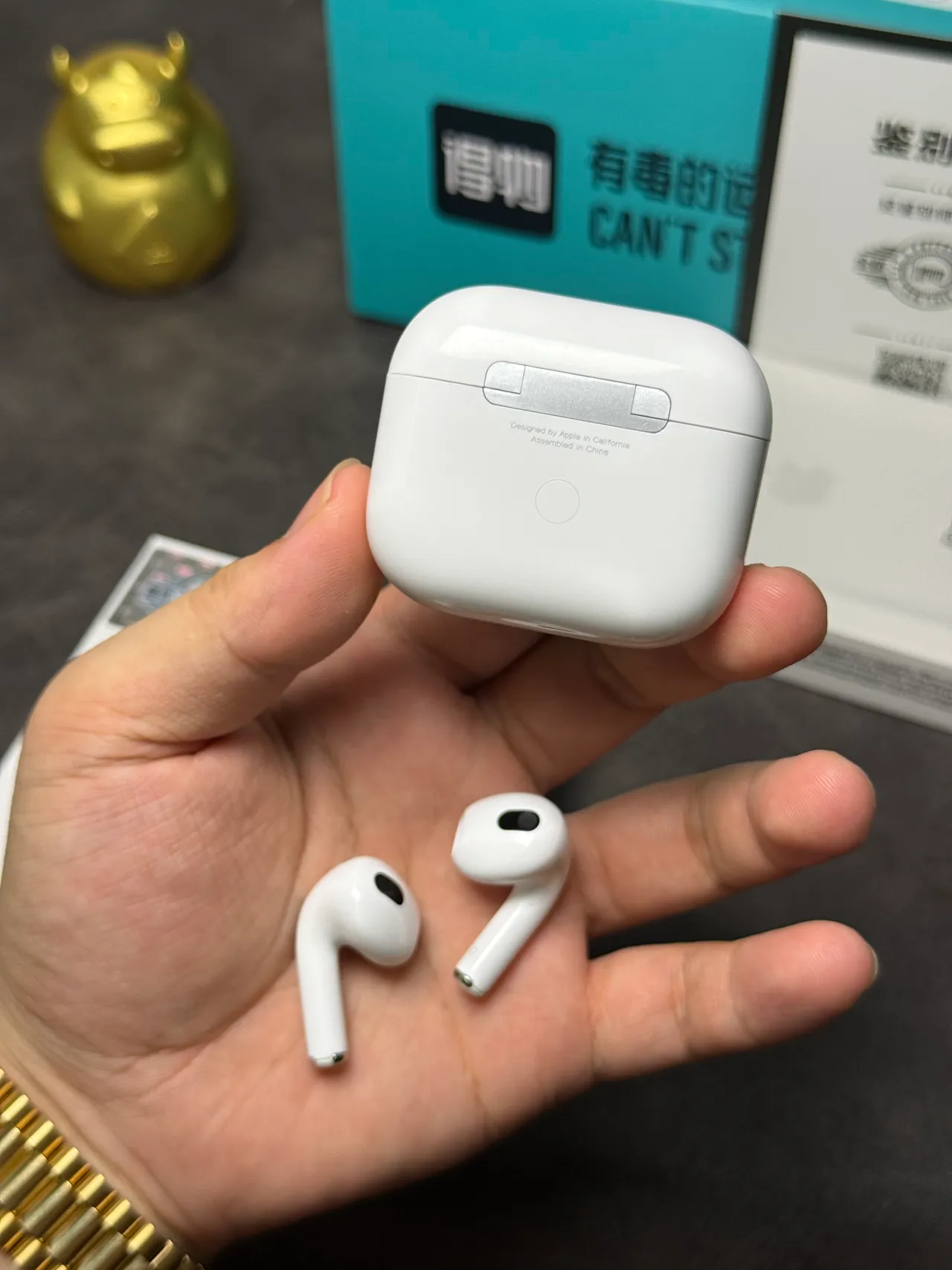 Apple AirPods White Black Stem-Style Matte Finish TWS Earbuds 2