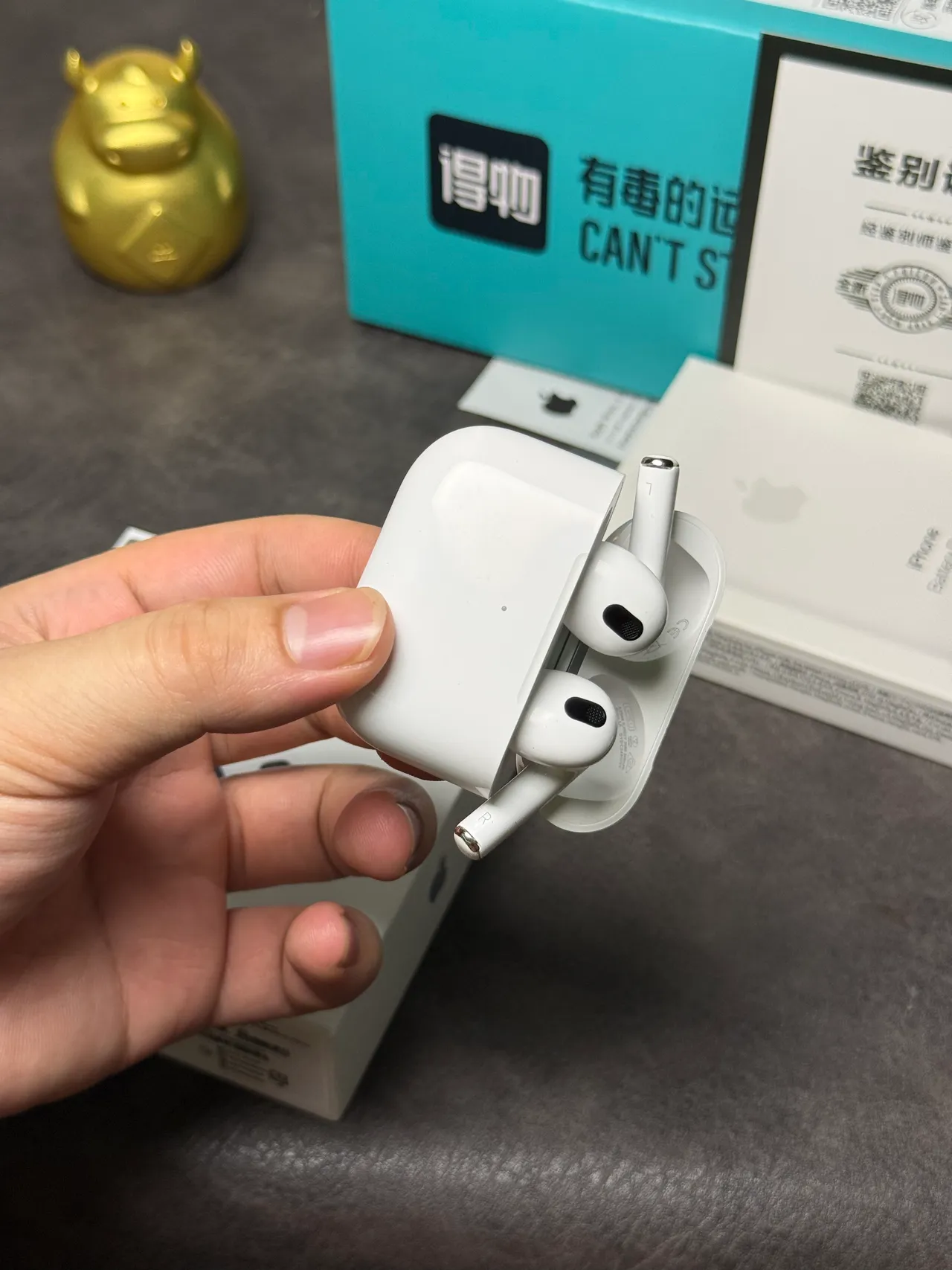 Apple AirPods White Black Stem-Style Matte Finish TWS Earbuds 6