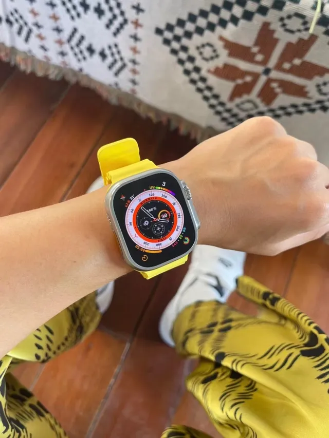 Apple Watch Ultra 2 Gray Orange Titanium Case Modular Sport Bands Sports Watch 9
