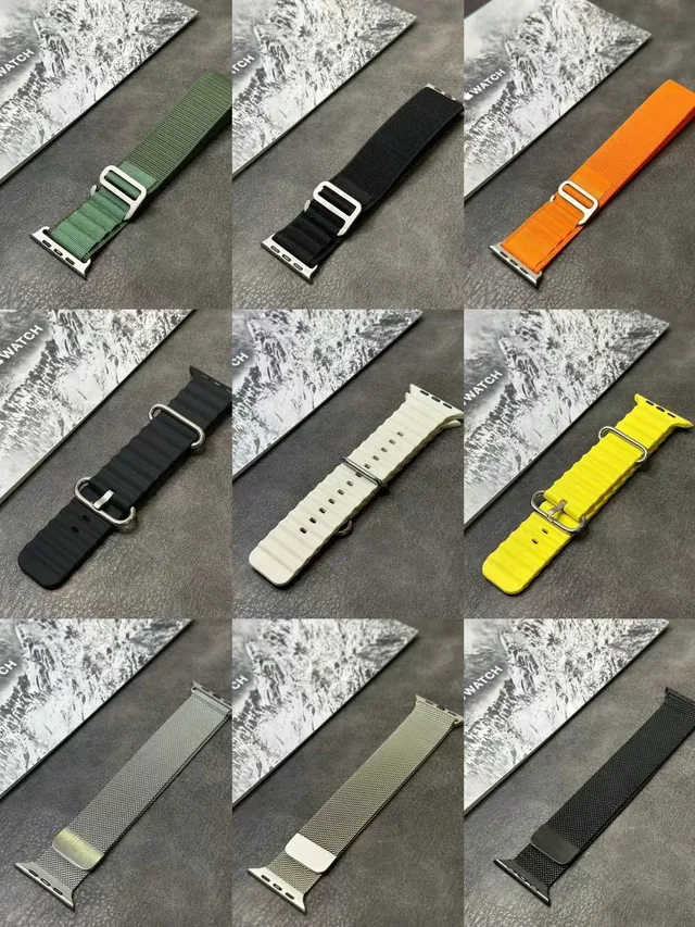 Apple Watch Ultra 2 Gray Orange Titanium Case Modular Sport Bands Sports Watch 18