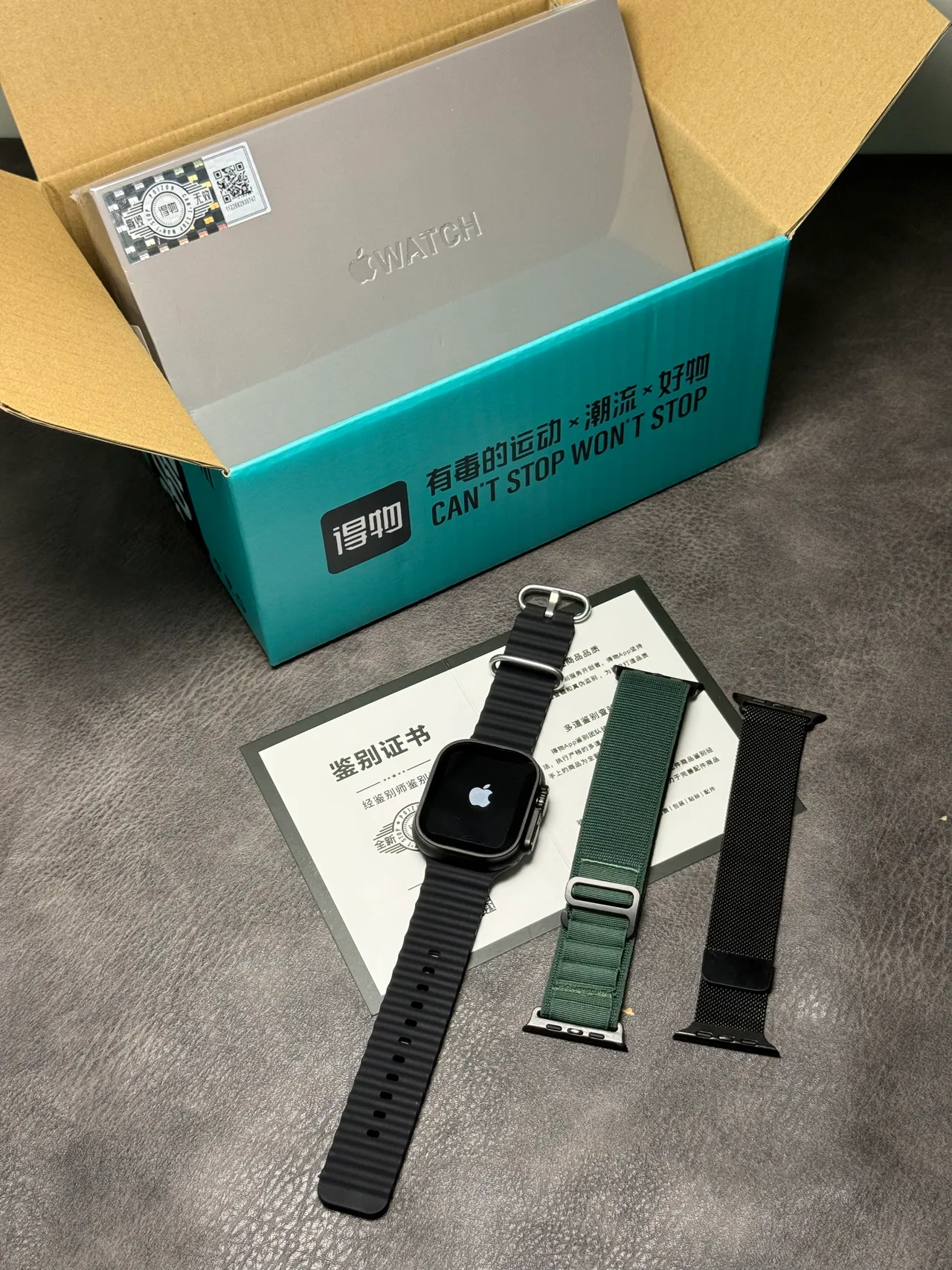 Apple Watch Ultra Pulseira Ocean Preta Relógio Desportivo 18