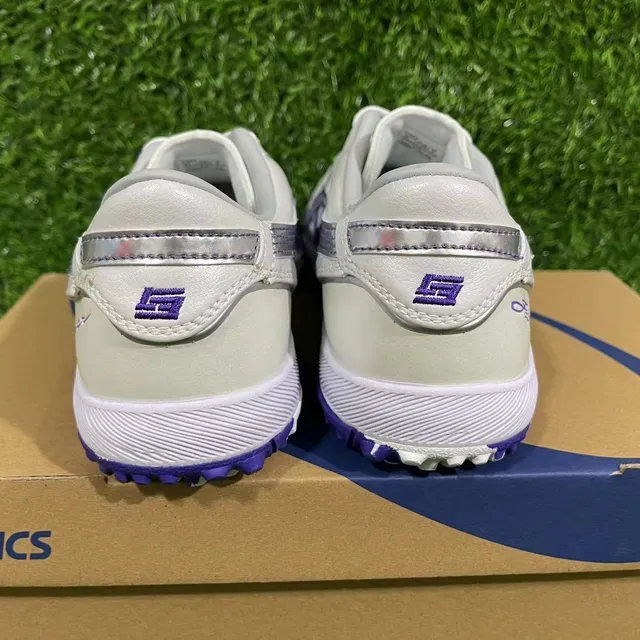 ASICS Arthur's TF Blanc Violet Pelouse Chaussures de Football 3