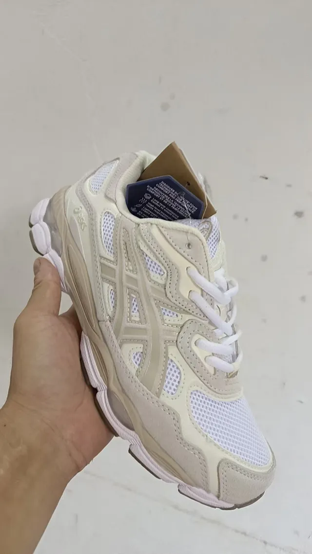 ASICS Beige Brown Mesh Upper Cage Overlay Lifestyle Sneakers 2