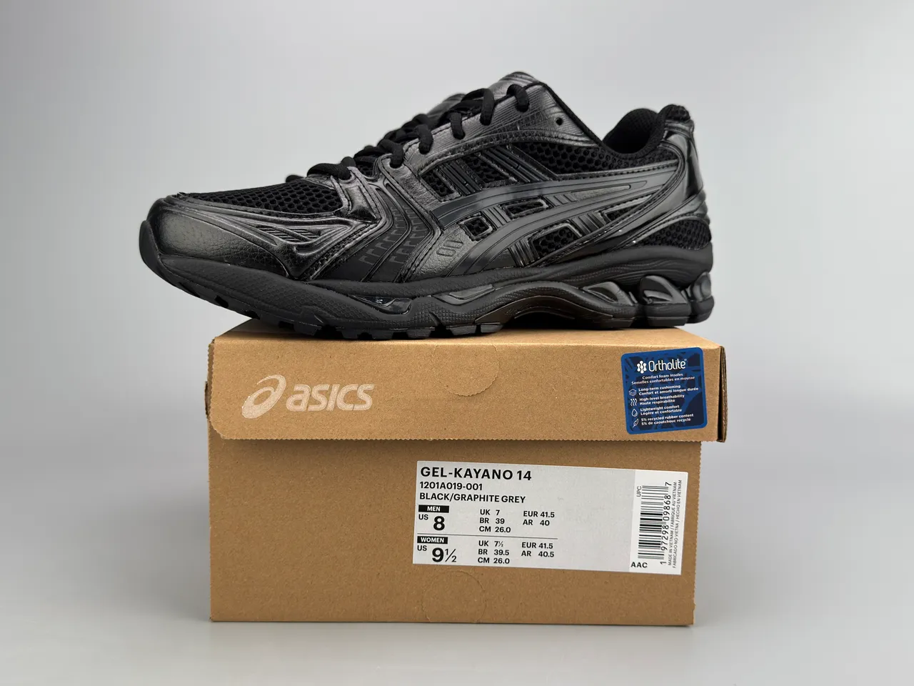 ASICS Gel-Kayano Tênis de corrida preto monocromo 4