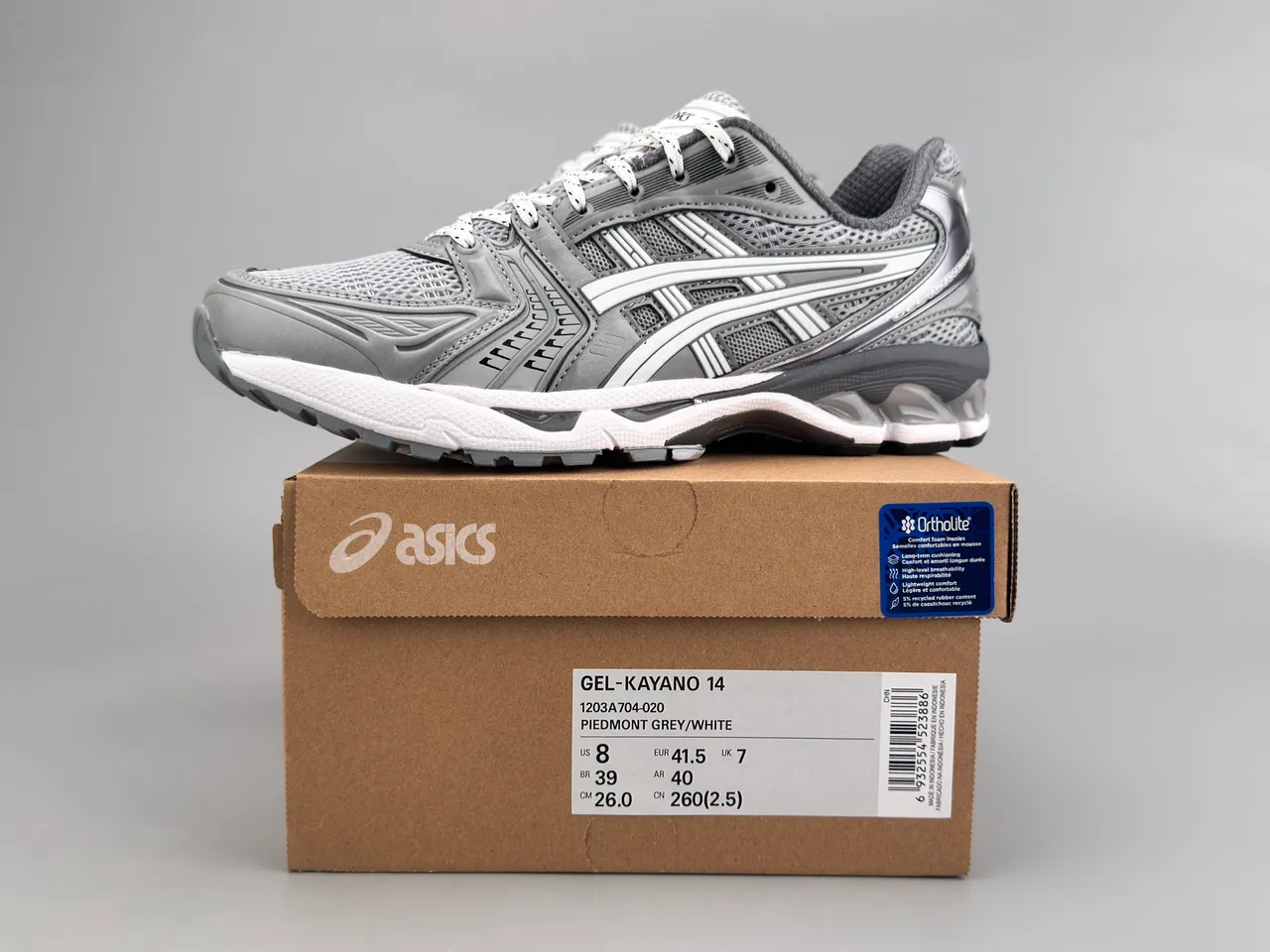ASICS Gel-Kayano Gray and Silver Running Shoes 4